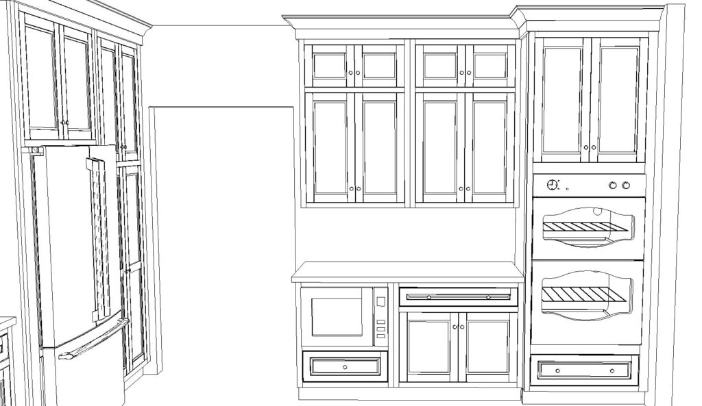 kitchen design sketch sample