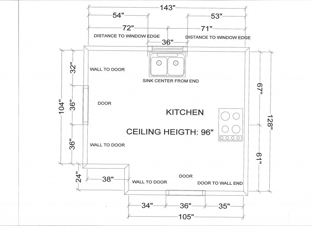 full kitchen measurement diagram