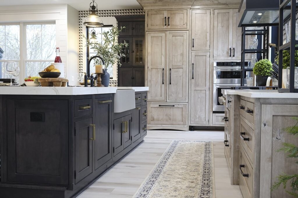 Stained kitchen cabinets from Showplace Cabinetry