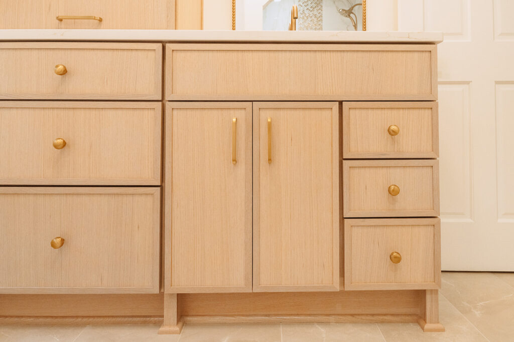 White oak bathroom vanity